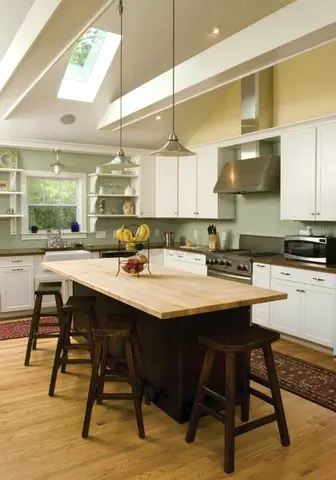 Wood Kitchen Island with Stools - Ready to Use