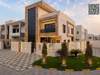 **Brand new luxury villa with six master bedrooms and a private pool for sale in Al Zahia, Ajman – Free registration**