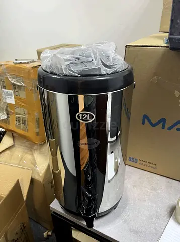 12L Stainless Steel Insulated Beverage Barrel with Tap - Keeps Drinks Hot/Cold