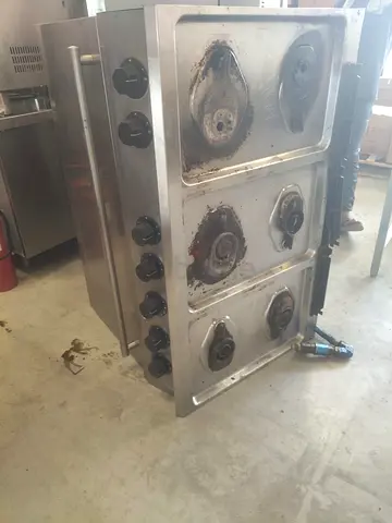 6burner cooking range with baking oven