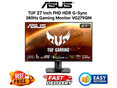 ASUS 27 inch FHD 280Hz Gaming Beast Monitor - Original Box, Complete Accessories - FREE DELIVERY