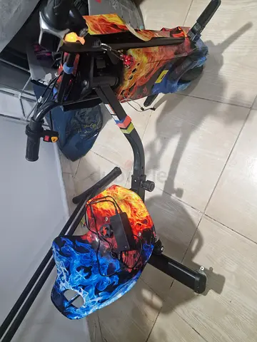 Kids 3-Wheel Electric Scooter with Flame Design - Good Condition
