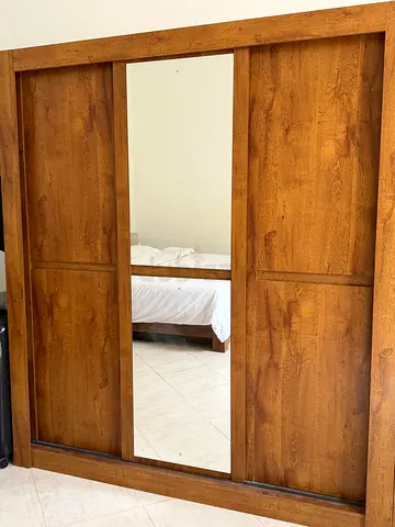 Solid Wood King Size Bed with Storage Drawers - Good Condition