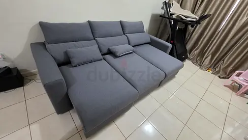 IKEA Esklstuna L Shape Sofa Bed Dark Gray