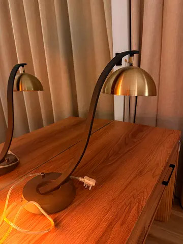 Modern Gold and Bronze Desk Lamp
