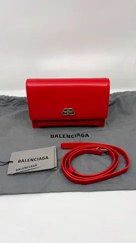 Balenciaga Sharp Leather Shoulder Bag Red