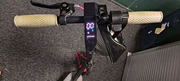 Electric Kick Scooter with LED Speed Display - Good Condition, Helmet Free.