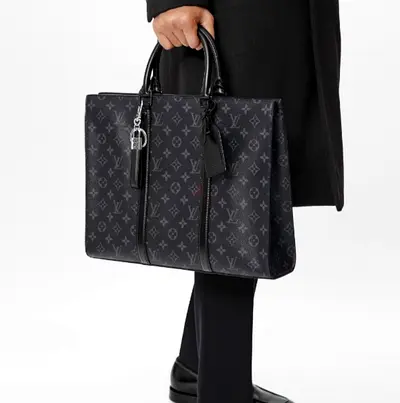 Louis Vuitton Monogram Eclipse Canvas Tote Bag - Men's/Unisex