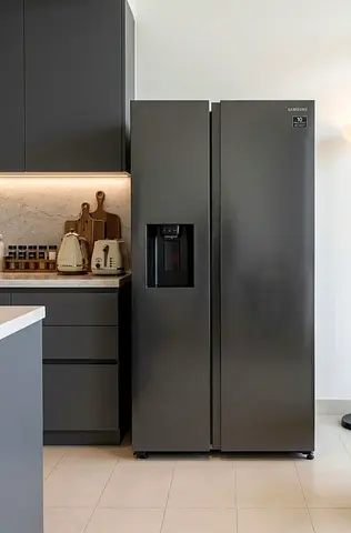Samsung Side-by-Side Refrigerator with Water Dispenser & Ice Maker