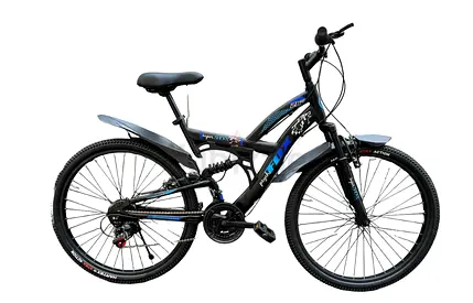 26 Inch Mountain Bike 21 Speed Bicycle Full Suspension MTB