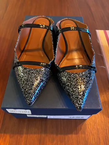 Malone glitter pointed flats