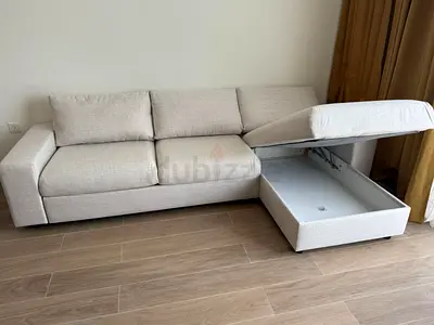 Ikea vimle L shape sofa bed Beige