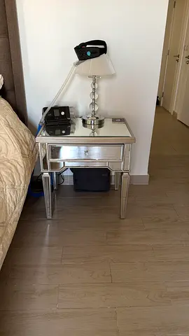 Dressing table & 2 bed side tables, chest of drawers