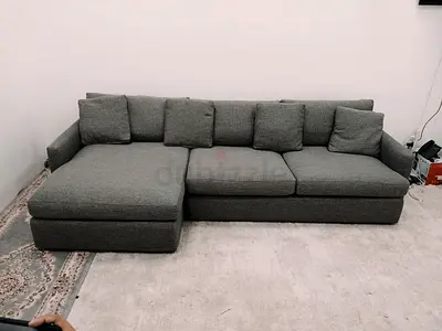 Crate and Barrel Lounge Deep lshape sofa for sale