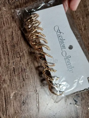 Set of Fashion Gold-Tone Hoop Earrings (Multiple Pairs, New)