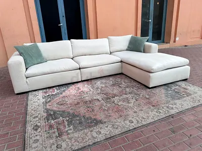 Marina home feather filled Sofa Beige