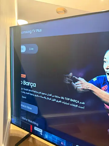 Samsung 75-inch QLED Smart TV (screen has a damage line ) - Working