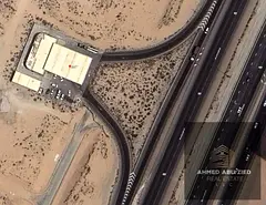 Fuel station (G+1) freehold land for sale in Al Alia, Ajman. Total area 2,851 sqm / 30,688 sq ft, lo