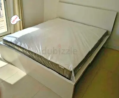 IKEA Malam queen size bed 160/200cm bed with 2 storage drawers underneath  and Ikea mattress