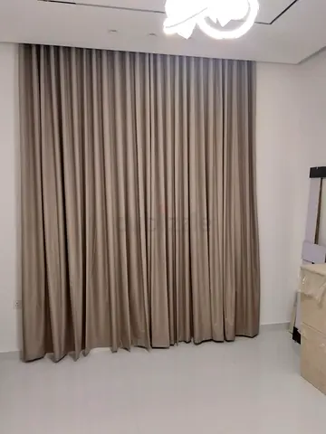 Beige blackout curtains - set, gently New