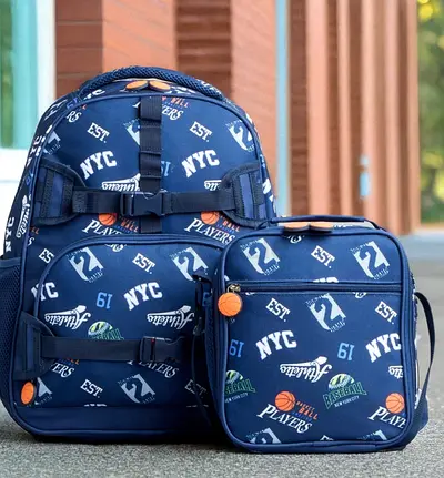 Used school bag along with lunch bag