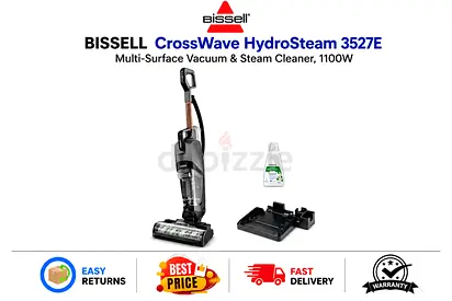 BISSELL CrossWave HydroSteam Vacuum Cleaner 3527E - Excellent Condition, Original Box, Accessories