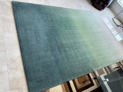 IKEA Hotellrum Gradient Rug, high pile, blue/green/white, 200x300cm