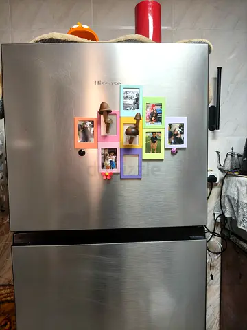 Hisense 450liter stainless steel refrigerator - good condition, double door