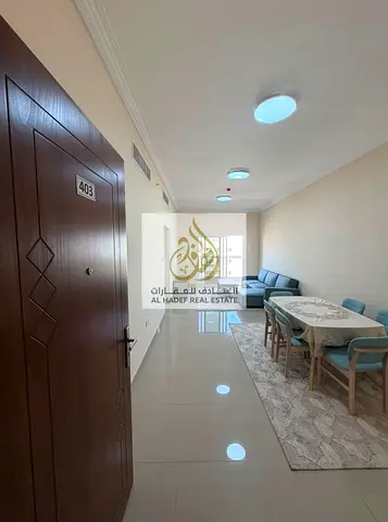 Annual rent in Ajman, Al Jurf 3, near the school and Dalim Park, next to the driving academy. The building is for families, first occupancy. Two bedro