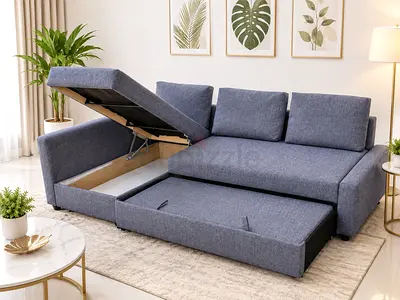Grey Corner Sofa Bed
Enjoy comfort and functionality with this spacious corner sofa bed. Hidden stor