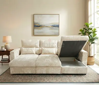 Hidden Storage, Maximum Comfort
Enjoy a stylish sofa by day and a practical storage solution underne