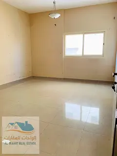 A spacious studio apartment is available for annual rent in Al Jurf 3, Ajman, in a prime location th