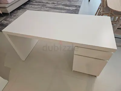Ikea Malm Desk 140x65cm with Drawer and Cabinet