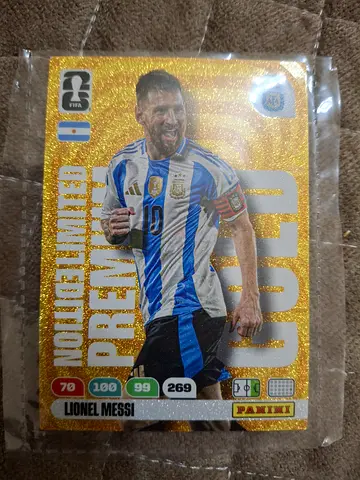 Lionel messi limited edition premium gold panini adrenalyn xl world cup 2026