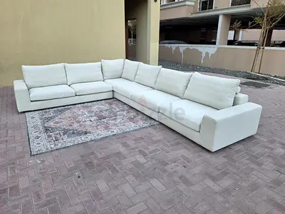 Comfortable Chattels&More Olta Corner Sofa Beige Perfect Condition