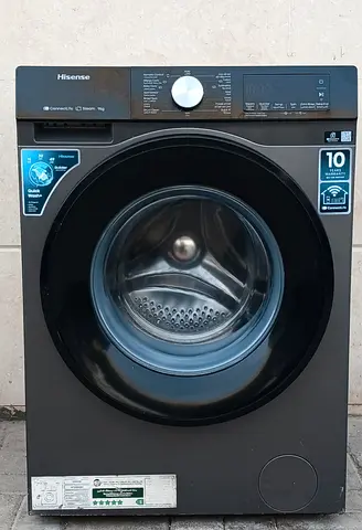 Hisense 9kg fully automatic washing machine,  color grey, condition is perfect working.