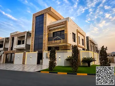 فيلا كورنر فاخرة 6 غرف ماستر مع مسبح ومطبخ مجهز في الزاهية عجمان | شامل كافة الرسوم