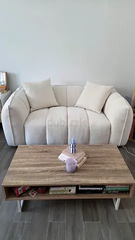 Modern 2 seater Cream Sofa