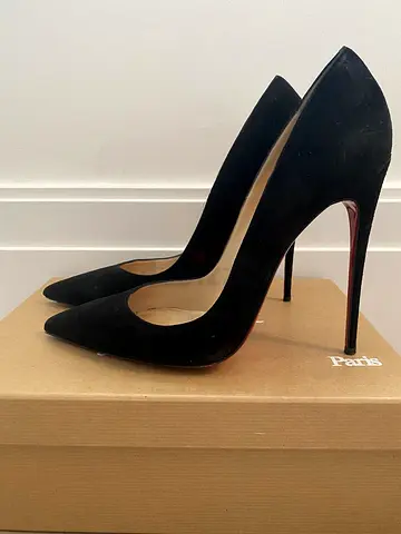 Black suede Louboutin