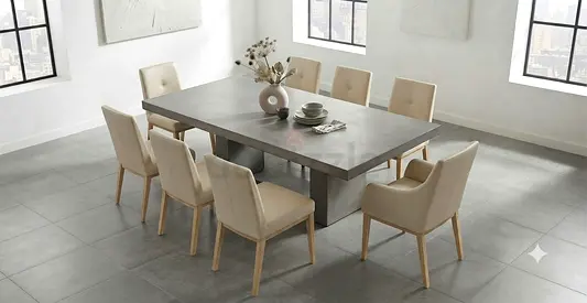 8 x Italian Malerba Brand Modern Leather Upholstered Dining Chairs
