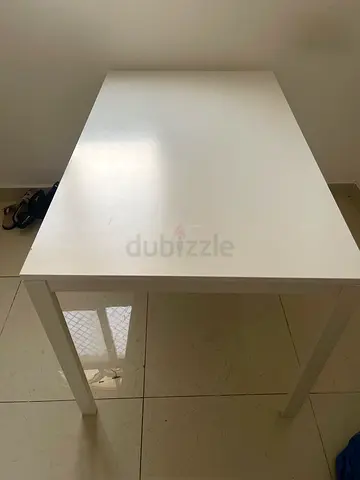 IKEA White Rectangular Dining/Work Table - Minimalist Design