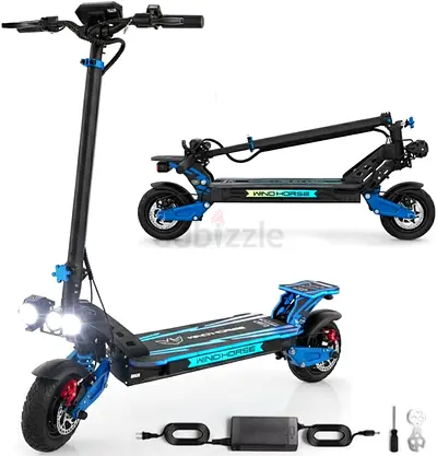 WINDHORSE H8 Electric Folding Scooter 3600W (Dual 1800W Motors), 48V 27Ah Battery, 80KM/H Speed, 65K