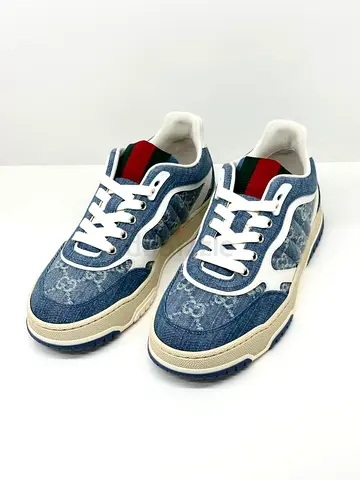 Gucci Denim Re Web Sneakers - Size 37.5