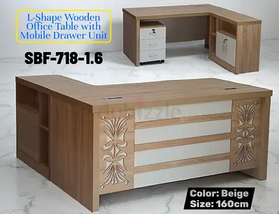 Luxury Design L Shape Wooden Office Table