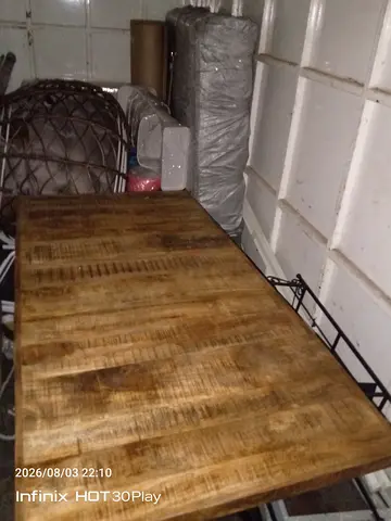 Solid Wood Dining Table / Large Wooden Table - Good Condition
