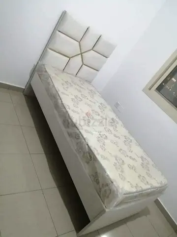 New Single bed with headboard and mattress