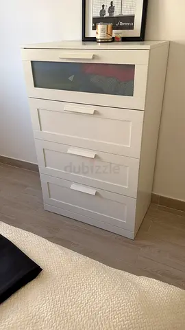 Bedroom furniture chest of drawers, 2 side tables