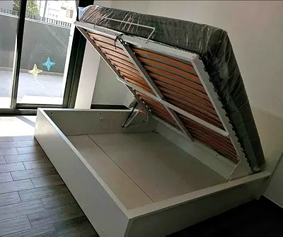 Ikea hydraulic bed frame With mattress king size