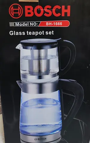 Bosch BH-1666 Glass Electric Teapot Set — Glass Kettle & Teapot