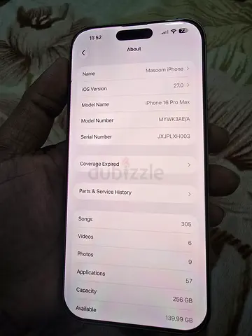 IPhone 16pro max 256gb tdra